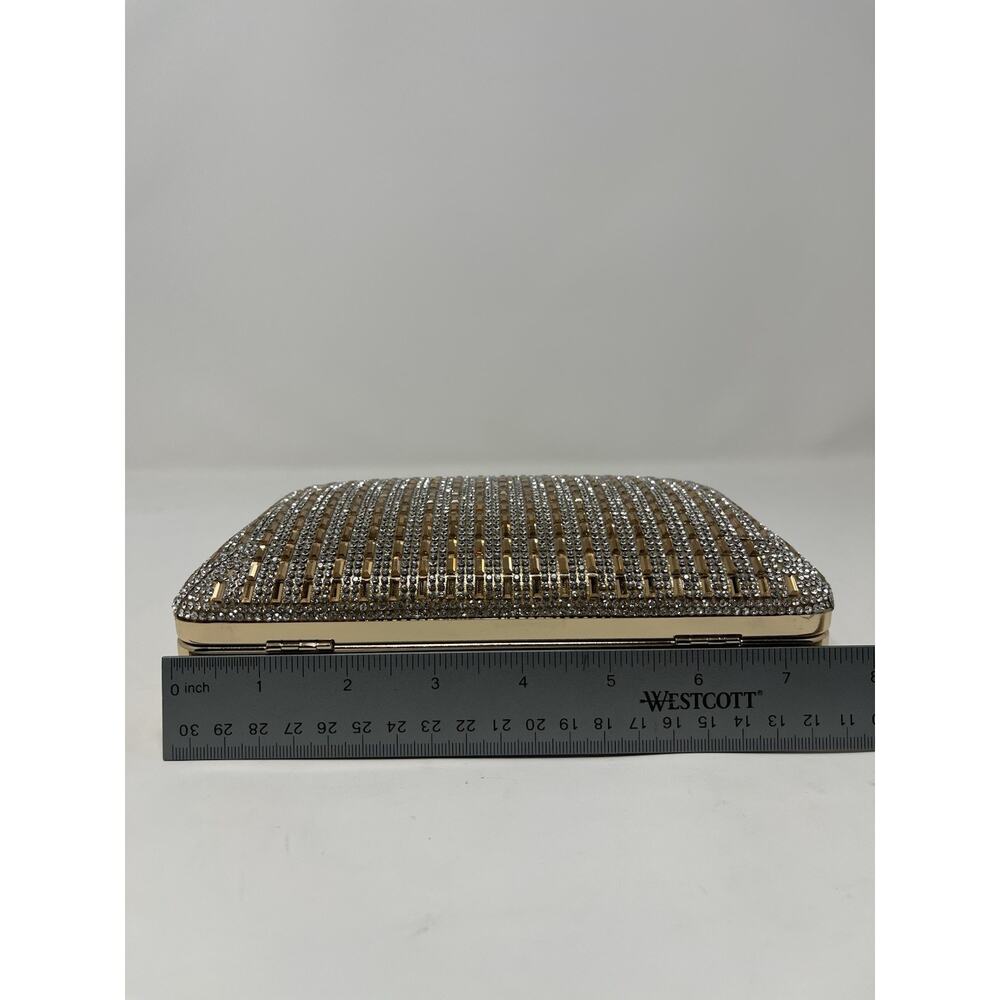 D'Margeaux evening clutch with gold and crystal stripes‎ - Picture 9 of 11